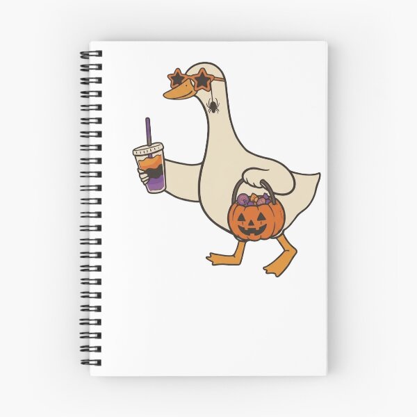 Item preview, Cute Spooky Goose Holding Coffee Halloween  designed and sold by ArtCreations79.