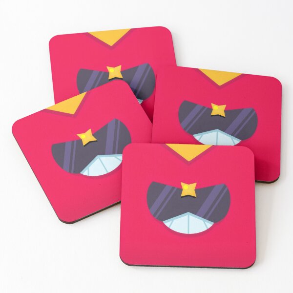 Item preview, Minimalist Red Superhero Robot Face - Retro Mecha Fighter Geometric Sticker designed and sold by Billy Morfo™.
