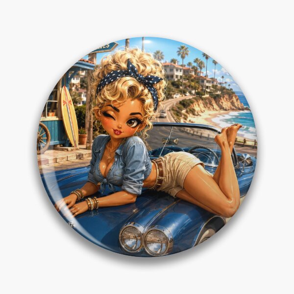 Item preview, Rockachibi Crystal - California Dreamin' Pin-Up by Kek-Ina designed and sold by Kek-Ina.