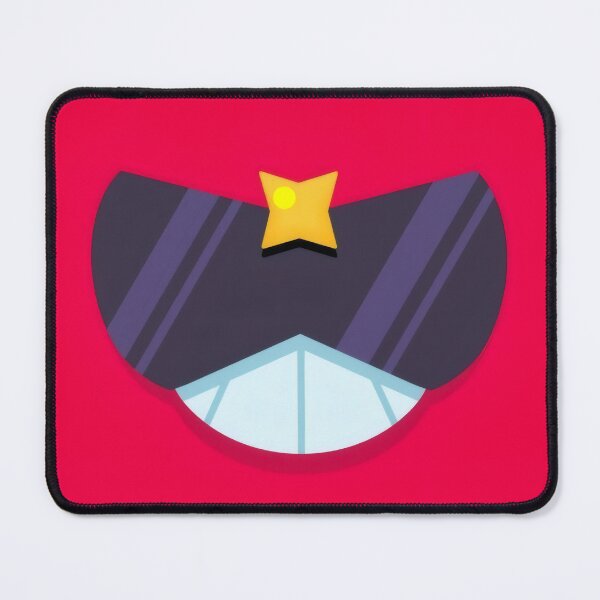 Item preview, Minimalist Red Superhero Robot Face - Retro Mecha Fighter Geometric Sticker designed and sold by William Cano.