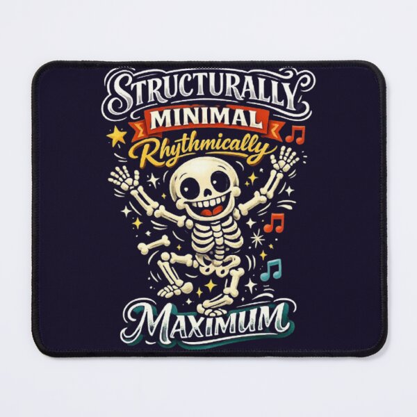 Item preview, Structurally Minimal Rhythmically Maximum Funny Skeleton Dancing Halloween Tshirt designed and sold by HopeAndHustle.