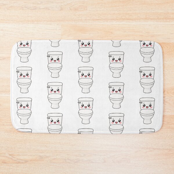 Item preview, Cute Kawaii Toilet Happy Smiling Bathroom Cartoon Design designed and sold by Seculinator.