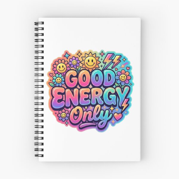 Item preview, Good Energy Only Retro Typography T-Shirt | Colorful Y2K Smiley Graphic | Positive Vibes Tee designed and sold by Faisal  Shah.