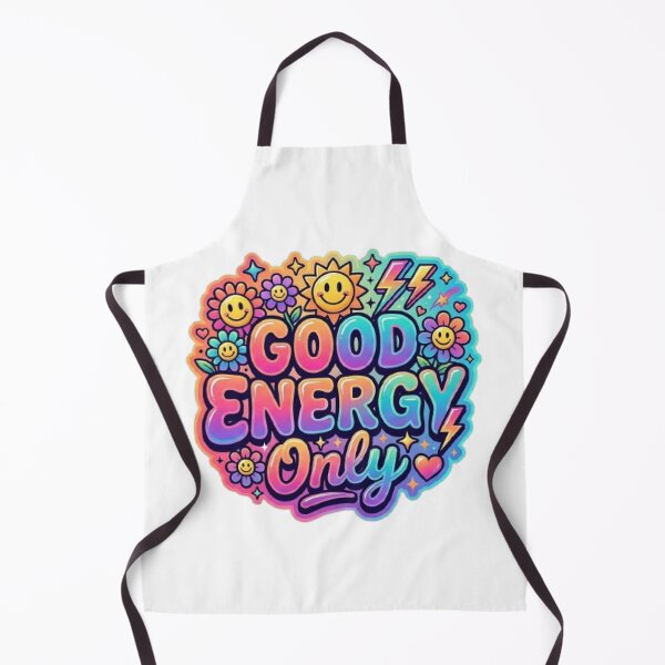 Item preview, Good Energy Only Retro Typography T-Shirt | Colorful Y2K Smiley Graphic | Positive Vibes Tee designed and sold by Faisal Shah.