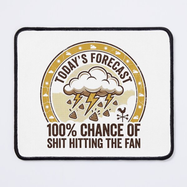 Item preview, Today's Forecast Funny Weather Badge Design designed and sold by Code  Monkeys.