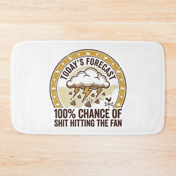 Item preview, Today's Forecast Funny Weather Badge Design designed and sold by Code  Monkeys.