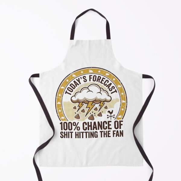 Item preview, Today's Forecast Funny Weather Badge Design designed and sold by Code  Monkeys.