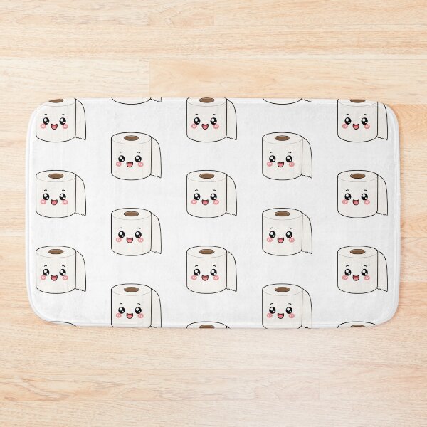 Item preview, Cute Kawaii Toilet Paper Happy Bathroom Cartoon Design designed and sold by Seculinator.