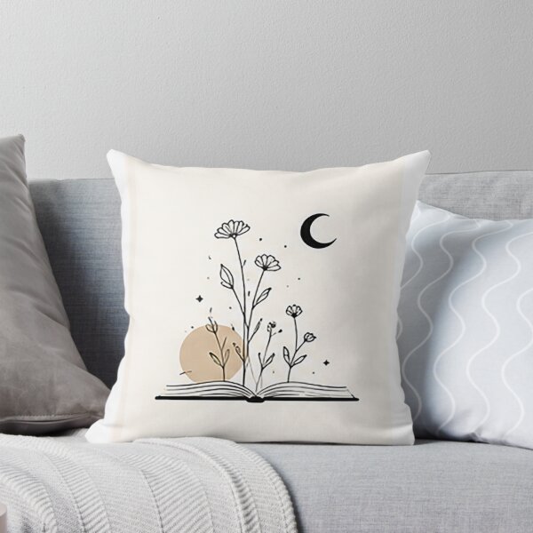 Item preview, Wildflowers Growing From an Open Book | Minimal Reading Aesthetic designed and sold by Sara-Ai.