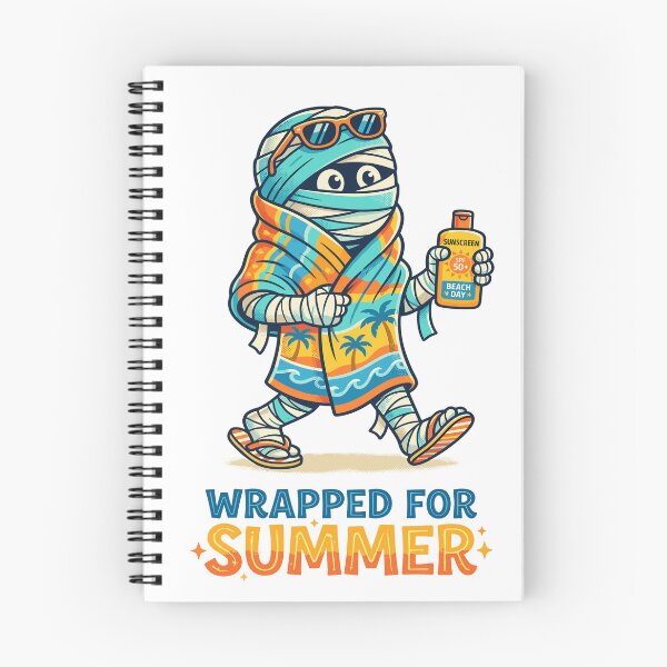 Item preview, Wrapped for Summer Funny Mummy Beach Vacation designed and sold by AvivaCreative.