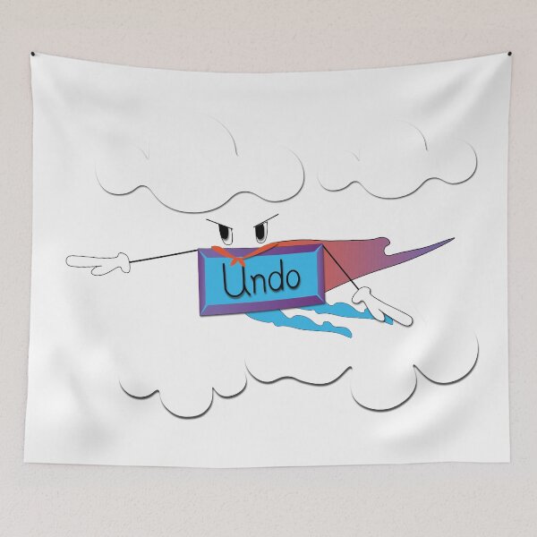 Item preview, Undo to the Rescue | Funny Graphic Designer Illustration designed and sold by Mammoths.