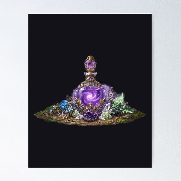 Item preview, Enchanted Purple Potion Bottle Illustration designed and sold by GrzywaM.