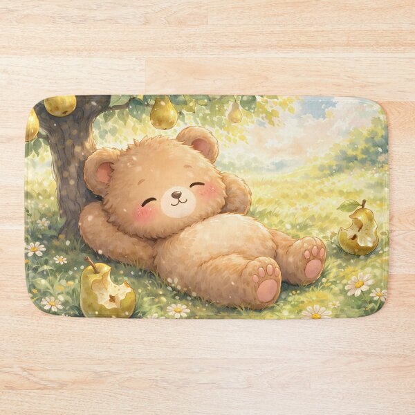 Item preview, Cute Sleeping Bear Under Pear Tree designed and sold by M-Y-A-R-T-.