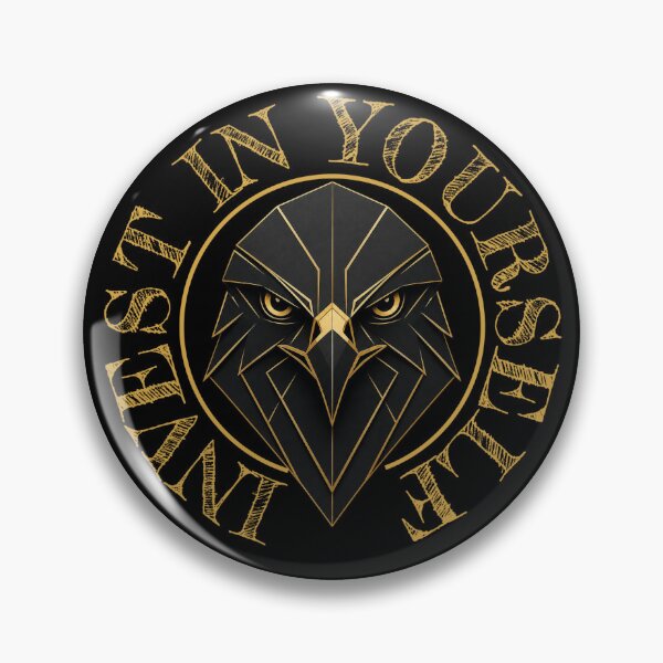 Item preview, Invest In Yourself  Luxury black and gold Geometric Eagle designed and sold by zenithdecalco.
