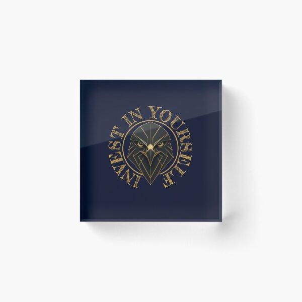Item preview, Invest In Yourself  Luxury black and gold Geometric Eagle designed and sold by zenithdecalco.