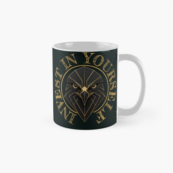 Item preview, Invest In Yourself  Luxury black and gold Geometric Eagle designed and sold by zenithdecalco.