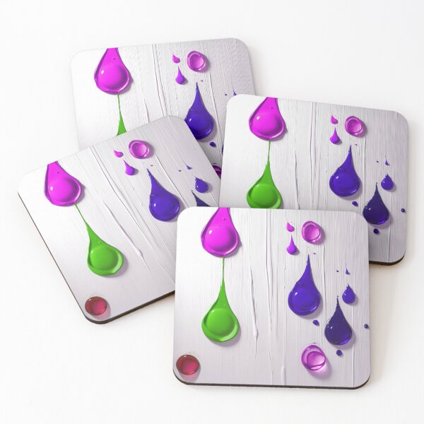Item preview,  Abstract 3D Paint Drips Deep Purple and Lime Green designed and sold by Ingorgia Studio.