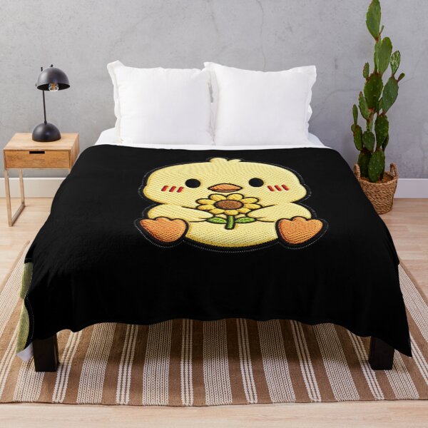 Item preview, Baby Duck Holding Sunflower designed and sold by ColorSplash123.