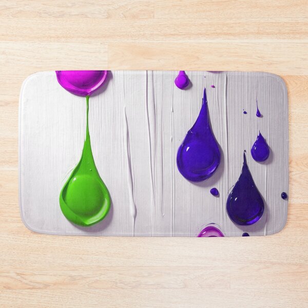 Item preview,  Abstract 3D Paint Drips Deep Purple and Lime Green designed and sold by Ingorgia Studio.