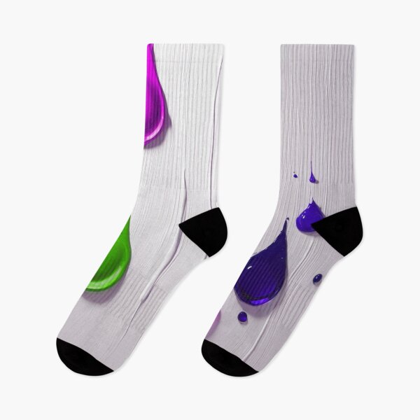 Item preview,  Abstract 3D Paint Drips Deep Purple and Lime Green designed and sold by Ingorgia Studio.