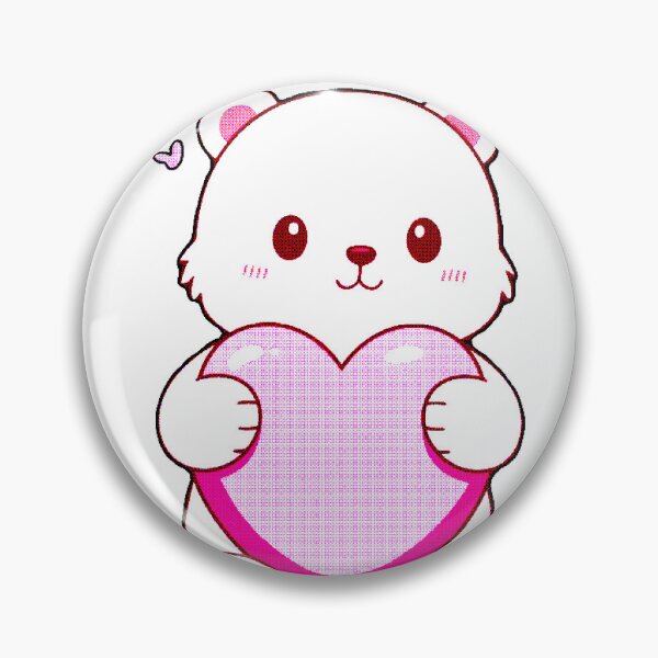 Item preview, Polar Bear Hugging Heart | Kawaii Love Bear Design designed and sold by AstronautMerch.