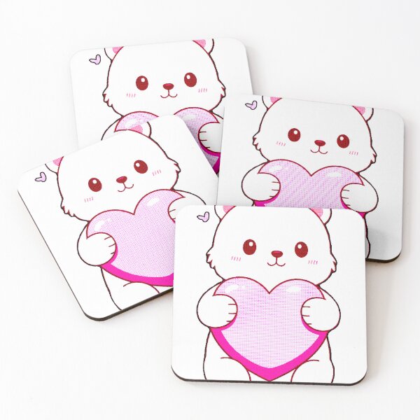 Item preview, Polar Bear Hugging Heart | Kawaii Love Bear Design designed and sold by AstronautMerch.