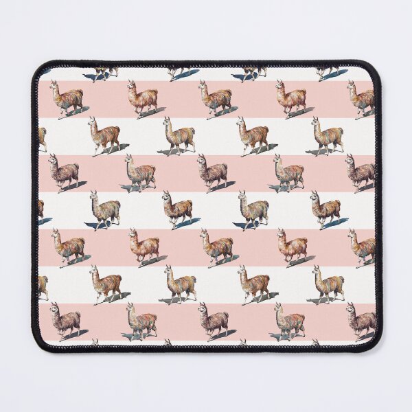 Item preview, Watercolor Llamas over Pastel Pink and White designed and sold by Lidra Zehcnas.