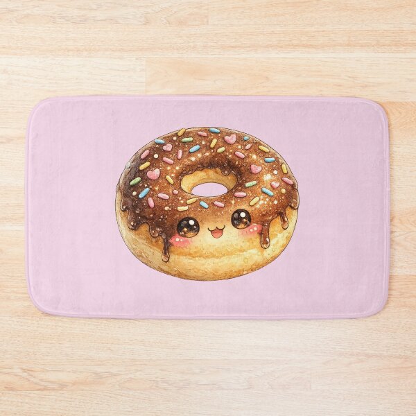 Item preview, Kawaii Donut Watercolor Illustration – Cute Chocolate Sprinkle Dessert Character Art designed and sold by MagicMakerPh.