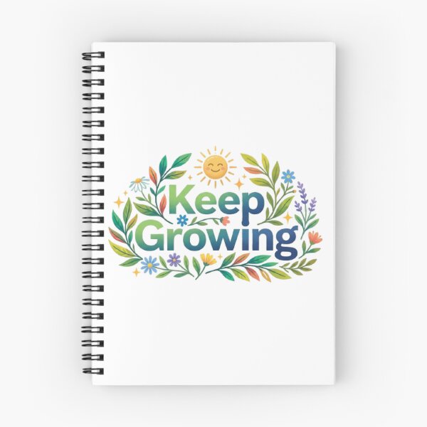 Item preview, Keep Growing Botanical Typography T-Shirt | Minimalist Floral Quote | Nature Inspired Graphic Tee designed and sold by Faisal  Shah.