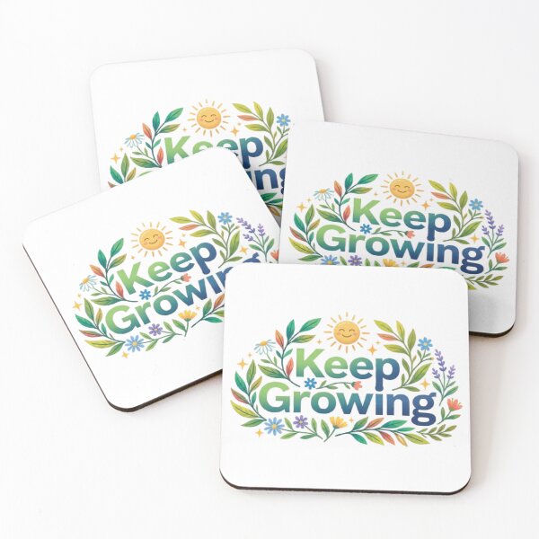 Item preview, Keep Growing Botanical Typography T-Shirt | Minimalist Floral Quote | Nature Inspired Graphic Tee designed and sold by Faisal  Shah.