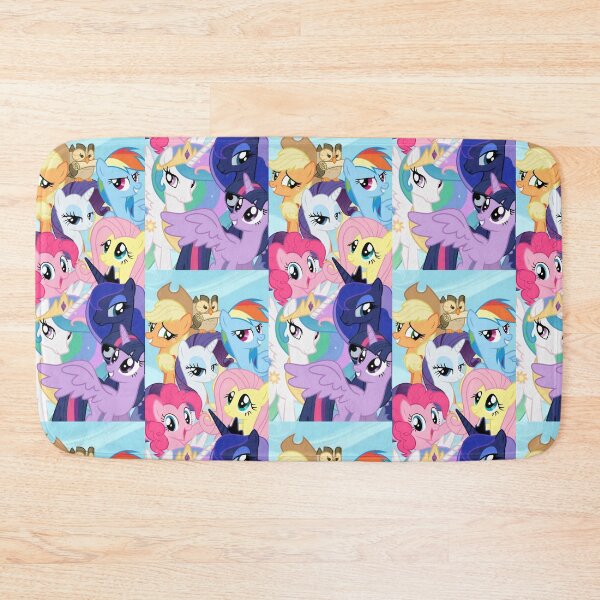 Item preview, Magical Fantasy Pastel Ponies Crowd - Cute Rainbow Mane Unicorns Kingdom Poster designed and sold by Billy Morfo™.