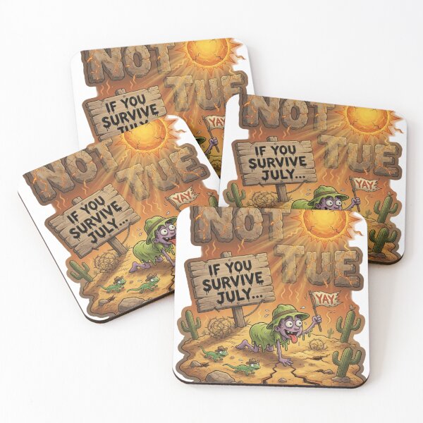 Item preview, If You Survive July Funny Summer Sticker Souvenir Summer Edition designed and sold by Imaginarium of Chaos falcon88 .
