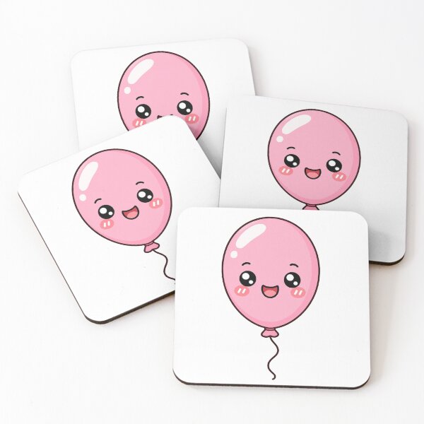 Item preview, Cute Kawaii Pink Balloon Happy Birthday Party Design designed and sold by Seculinator.