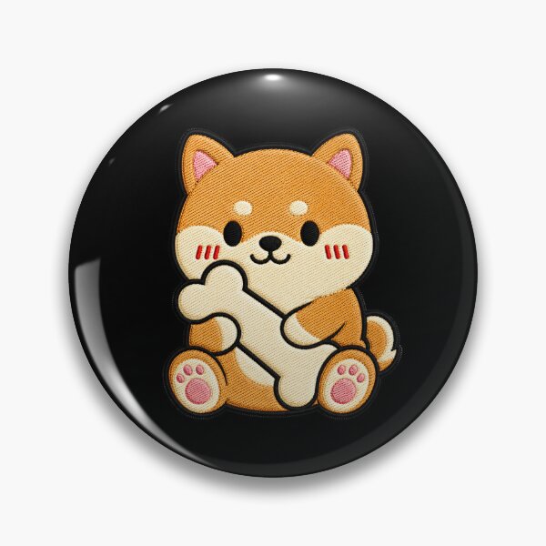 Item preview, Cute Shiba Inu Hugging Bone designed and sold by ColorSplash123.