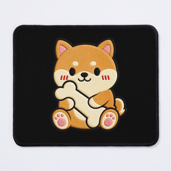 Item preview, Cute Shiba Inu Hugging Bone designed and sold by ColorSplash123.