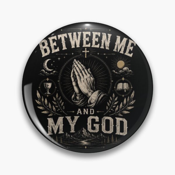 Item preview, Between Me and My God – Vintage Praying Hands Christian Faith T-Shirt Design designed and sold by Obiechefu.
