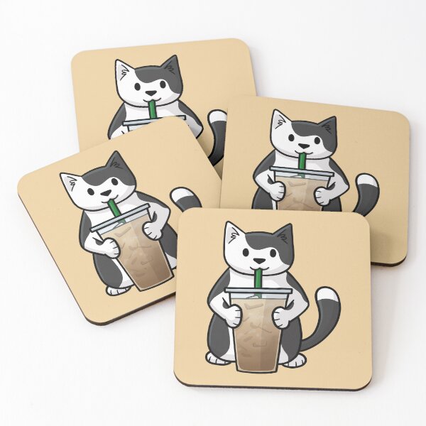 Item preview, Iced Coffee Cat designed and sold by doodlecats.