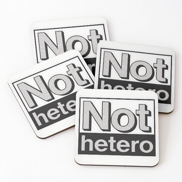 Item preview, Not Hetero Bold Halftone Typography designed and sold by ZhivanCrimson.