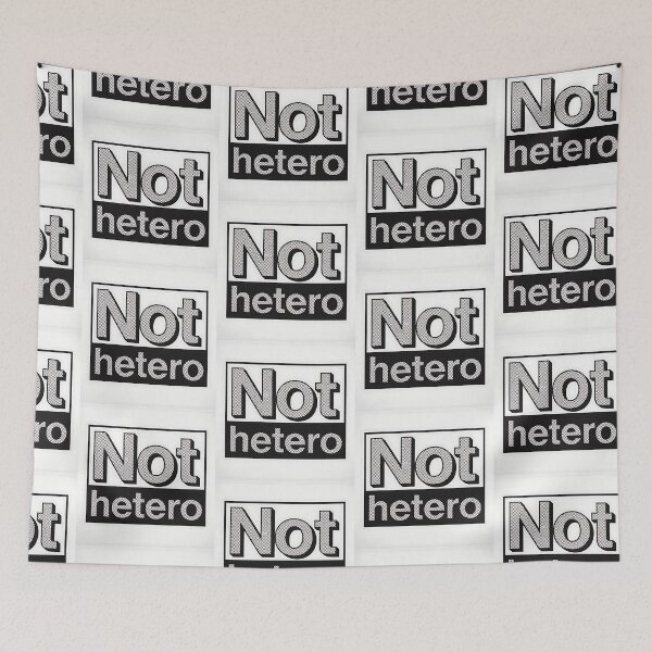 Item preview, Not Hetero Bold Halftone Typography designed and sold by ZhivanCrimson.