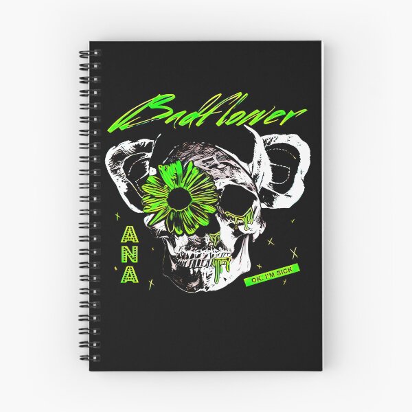Item preview, Human Skull Wearing Koala Ears With Green Flower designed and sold by ForeverMODA.