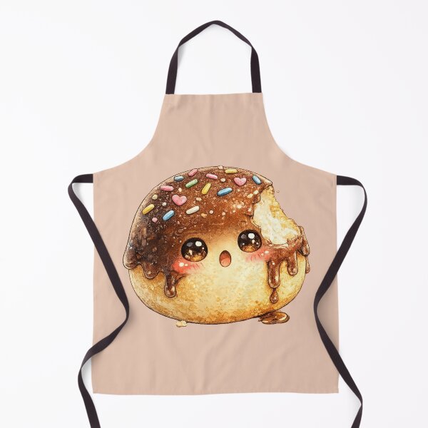 Item preview, Kawaii Teacake Watercolor Illustration – Cute Chocolate Dessert Character with Funny Bite designed and sold by MagicMakerPh.