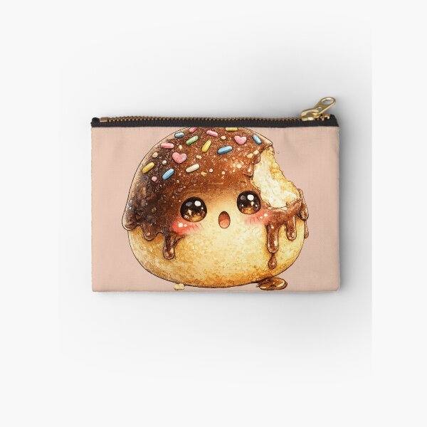 Item preview, Kawaii Teacake Watercolor Illustration – Cute Chocolate Dessert Character with Funny Bite designed and sold by MagicMakerPh.
