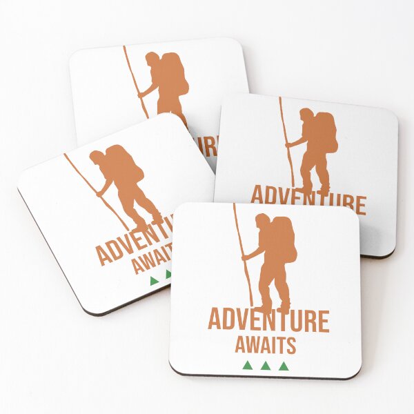 Item preview, Adventure Awaits. Men Hiking.  designed and sold by FigTreeFactory.