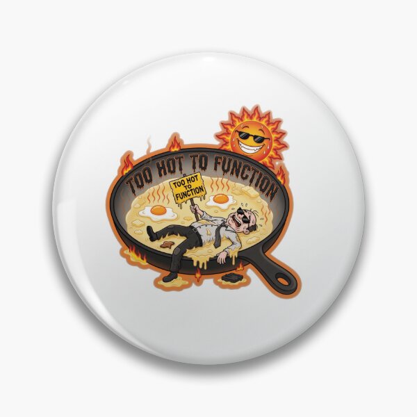 Item preview, Too Hot To Function Funny Summer Sticker designed and sold by Imaginarium of Chaos falcon88 .