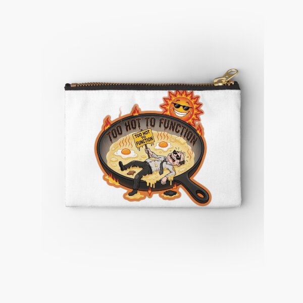 Item preview, Too Hot To Function Funny Summer Sticker designed and sold by Imaginarium of Chaos falcon88 .