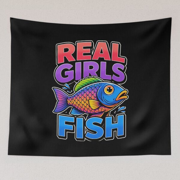 Item preview, Girls Fishing Real Girls Fish designed and sold by OlakunleOloroz.
