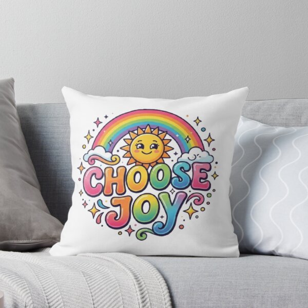 Item preview, Choose Joy Retro Typography T-Shirt | Colorful Positive Quote | Happy Aesthetic Graphic Tee designed and sold by Faisal  Shah.