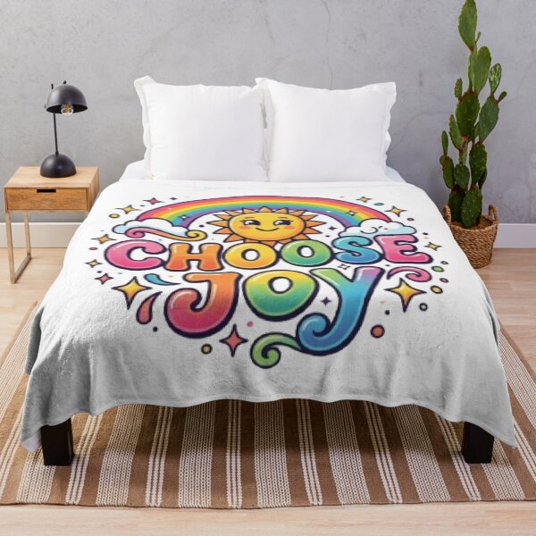 Item preview, Choose Joy Retro Typography T-Shirt | Colorful Positive Quote | Happy Aesthetic Graphic Tee designed and sold by Faisal Shah.