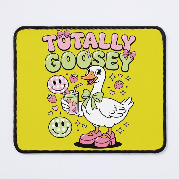 Item preview, Totally Goosey Cute Retro Goose with Strawberry Drink designed and sold by AvivaCreative.