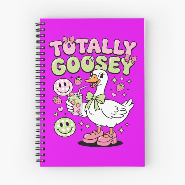 Item preview, Totally Goosey Cute Retro Goose with Strawberry Drink designed and sold by AvivaCreative.